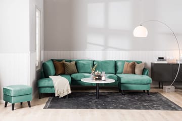 Trend 4-seters Venstrevendt U-formet Sofa med Divan og Sjeselong i Fløyel - Grønn - Møbler - Sofaer - Fløyel sofaer