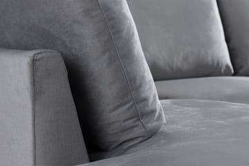 Trend 4-seters Venstrevendt U-formet Sofa med Divan og Sjeselong i Fløyel - Lysegrå - Møbler - Sofaer - Fløyel sofaer
