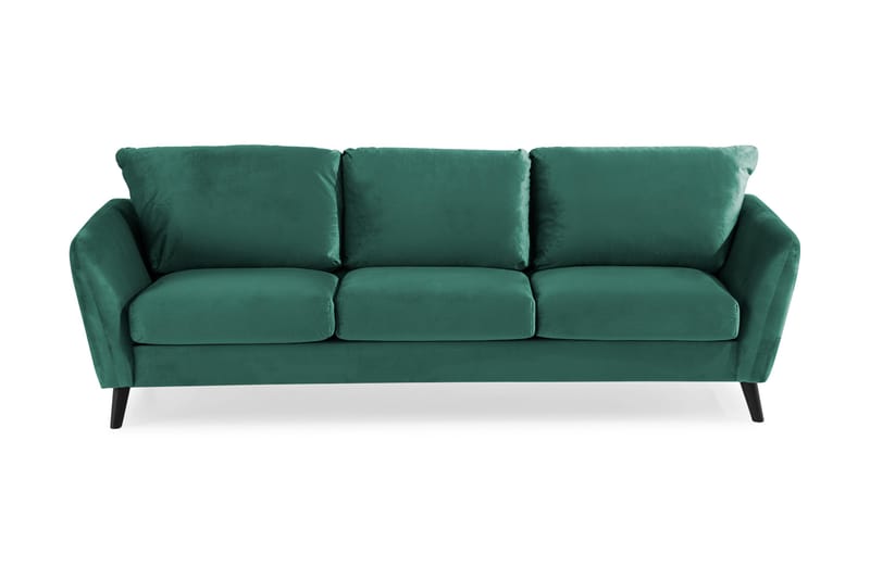 Trend Fløyelssofa 3-seter - Grønn - Fløyel sofaer - Sofa 3 seter