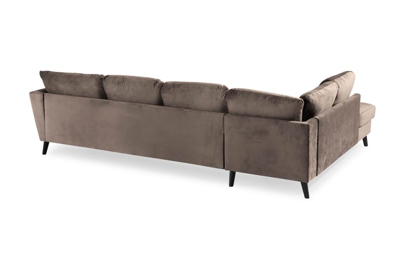 Trend U-sofa med Divan Høyre - Muldvarp - U-sofa - Fløyel sofaer