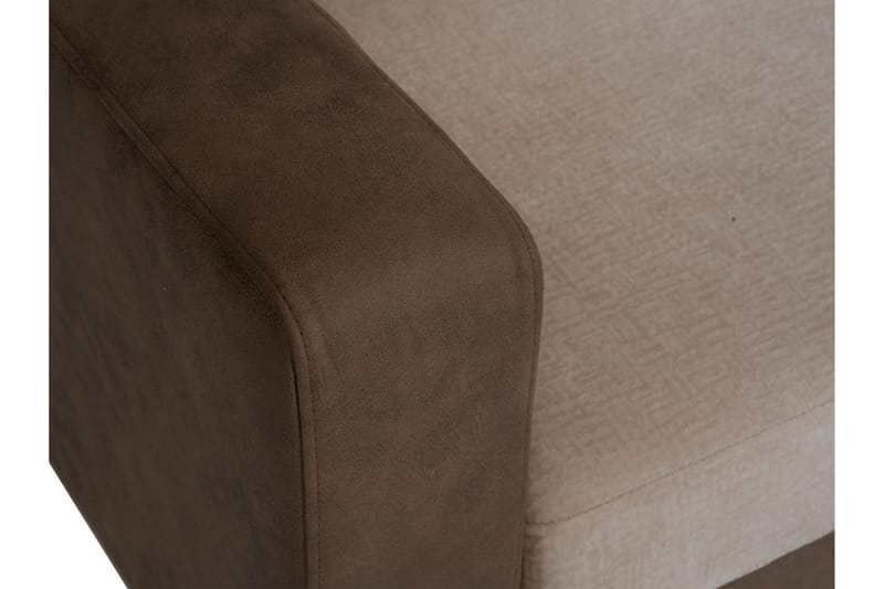 Truro Hjørnesofa Divan Høyre - Brun - Sofa med sjeselong - 4 seters sofa med divan - Fløyel sofaer