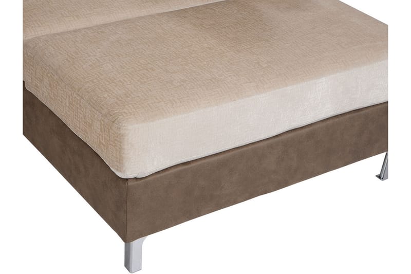 Truro Hjørnesofa Divan Venstre - Brun - Sofa med sjeselong - 4 seters sofa med divan - Fløyel sofaer