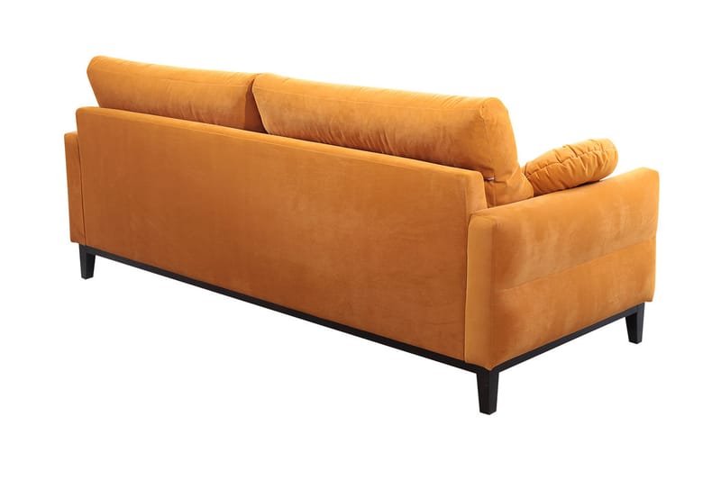 Yalungu 3-seter Sofa - Oransje - Fløyel sofaer - 4 seter sofa