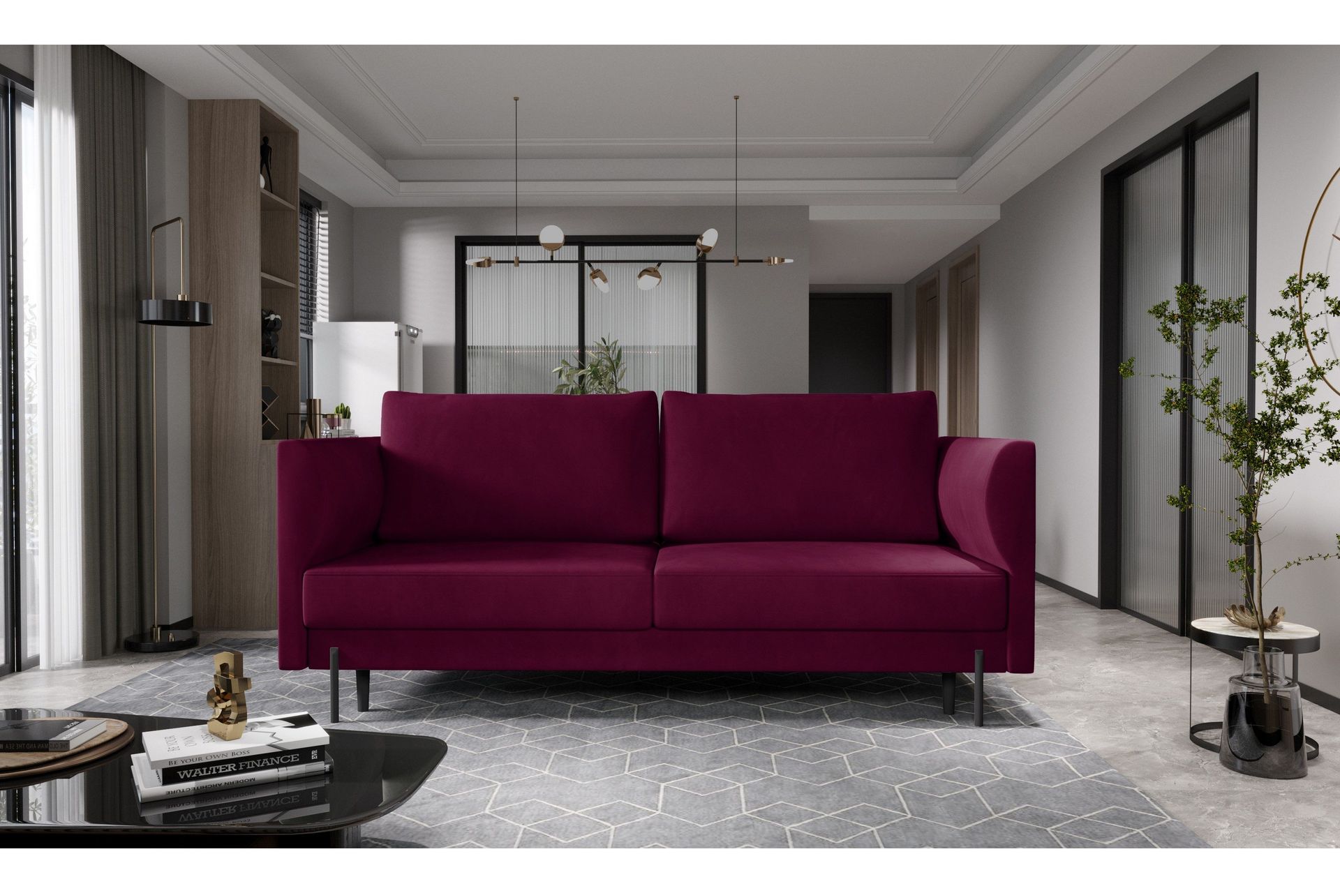 Zerlo 3-seters Sofa - Rosa