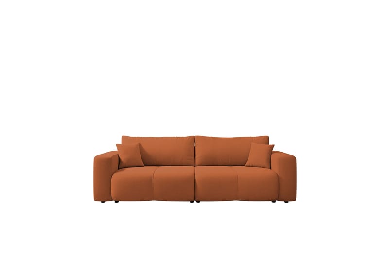 Flo 3-seter Sovesofa med Oppbevaring i Stoff, Oransje