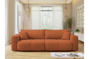 Flo 3-seter Sovesofa med Oppbevaring i Stoff - Oransje - Møbler - Sofaer - Sovesofaer
