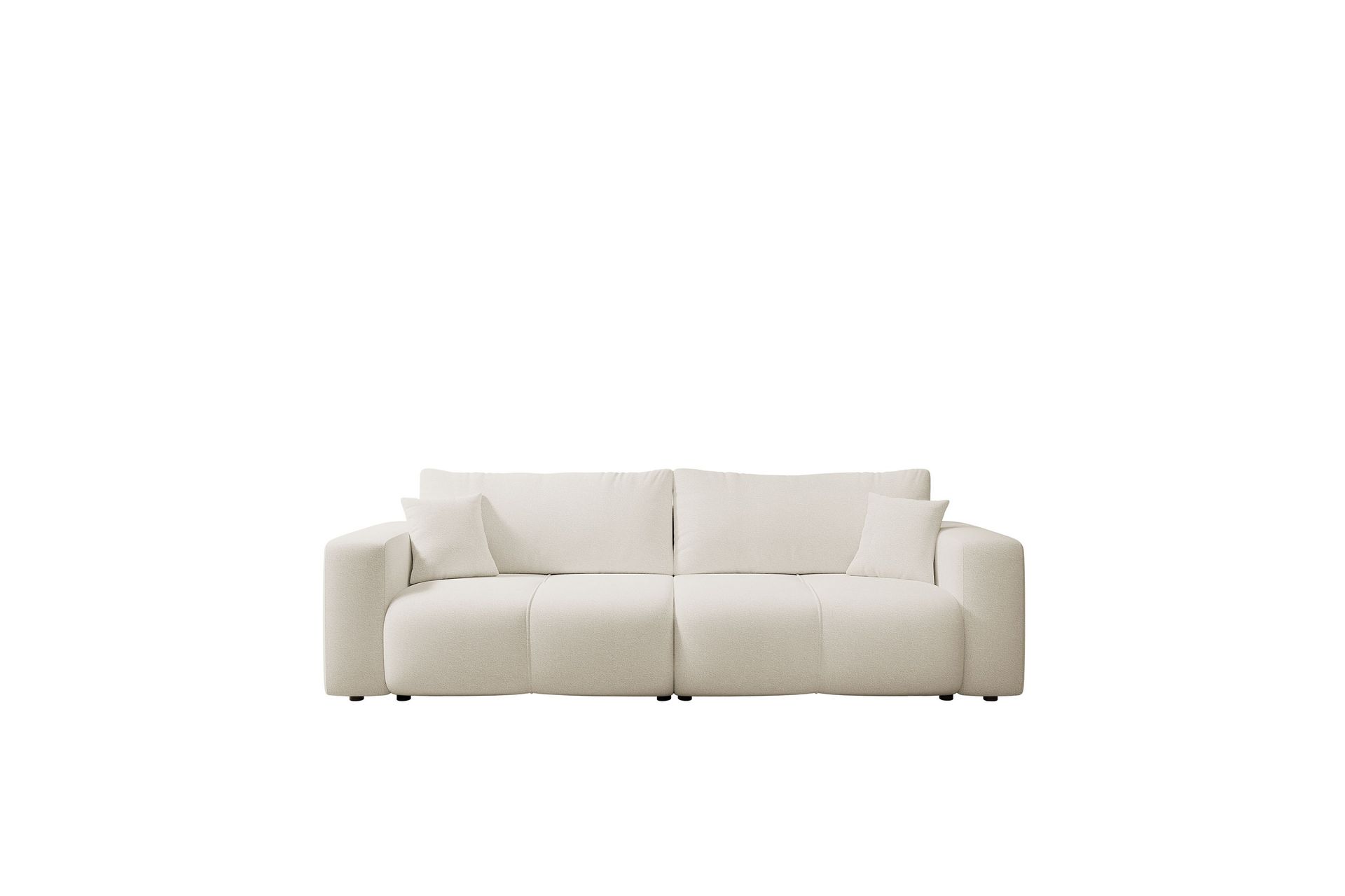 Flo Sovesofa 3-seter i Plysj - Grå - Møbler - Sofaer - Sovesofaer