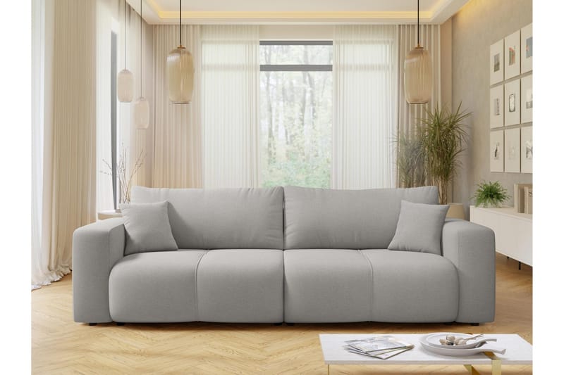 Flo Sovesofa 3-seter - Lysegrå - Møbler - Sofaer - Sovesofaer