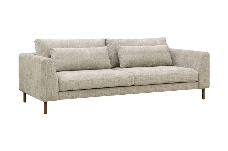 Florenz 3-seters Sofa i Chenille - Grå / Beige - Møbler - Sofaer - Sofa 3 seter