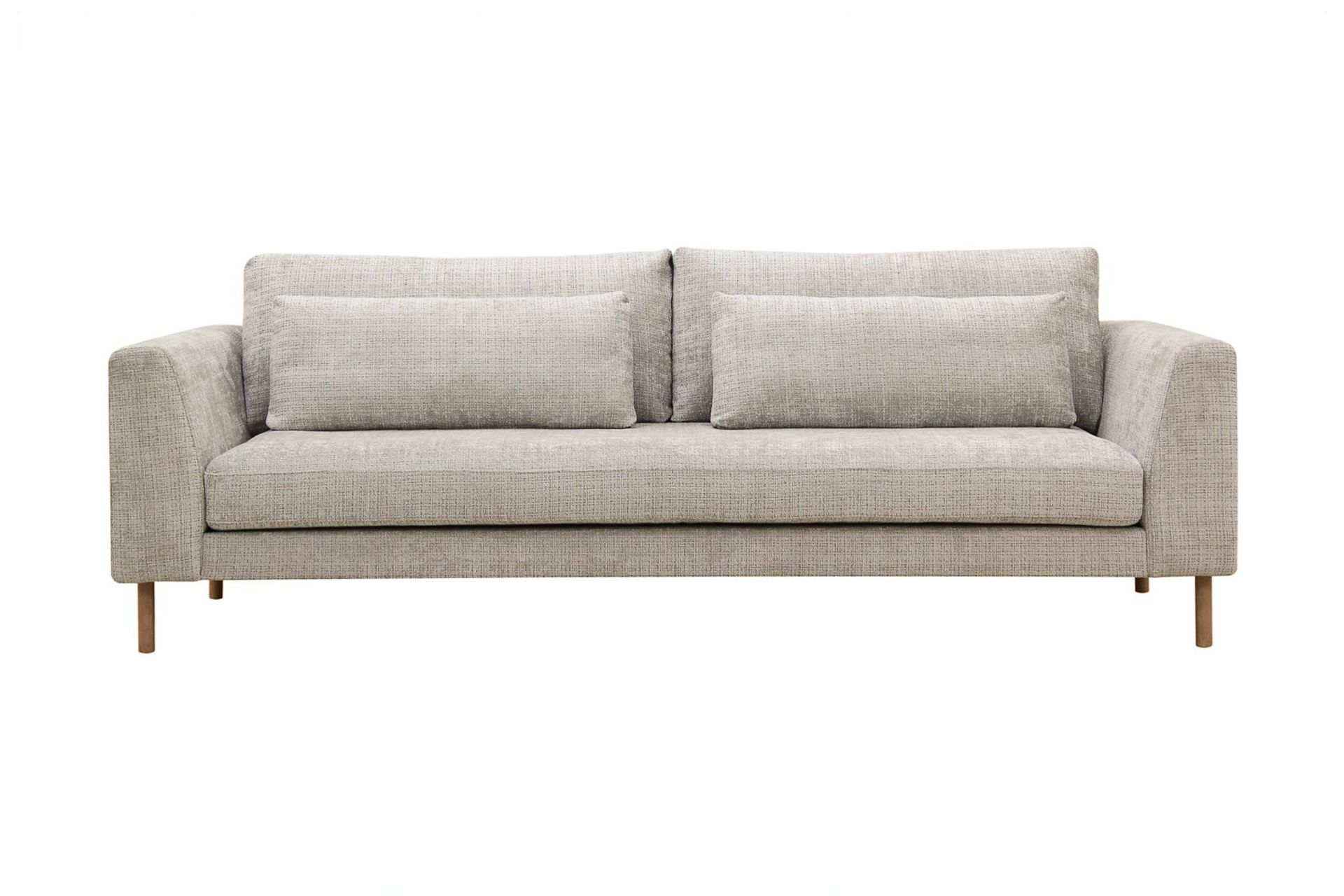 Florenz 3-seters Sofa i Chenille - Grå / Beige - Møbler - Sofaer - Sofa 3 seter