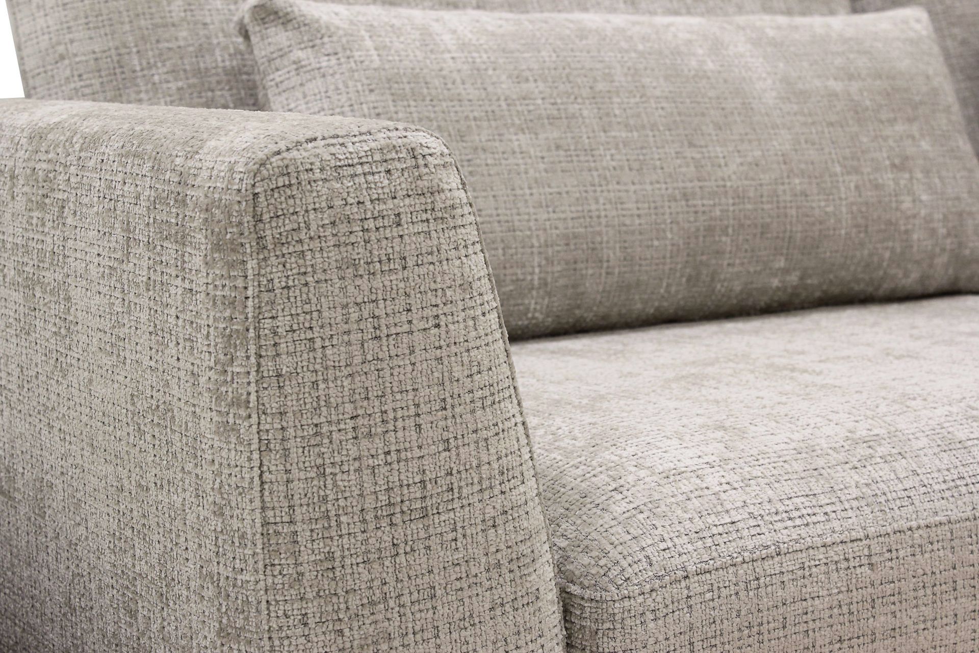 Florenz 3-seters Sofa i Chenille - Grå / Beige - Møbler - Sofaer - Sofa 3 seter