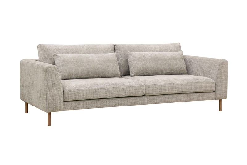 Florenz 3-seters Sofa i Chenille - Grå / Beige - Møbler - Sofaer - Sofa 3 seter