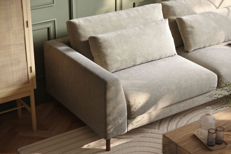 Florenz 3-seters Sofa i Chenille - Grå / Beige - Møbler - Sofaer - Sofa 3 seter