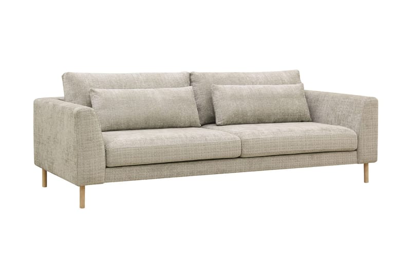 Florenz 3-seters Sofa i Chenille - Grå / Beige - Møbler - Sofaer - Sofa 3 seter