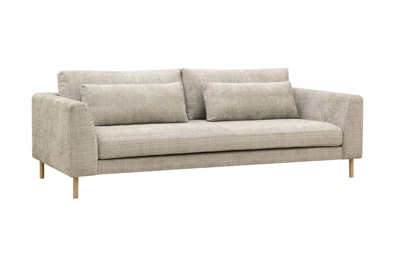 Florenz 3-seters Sofa i Chenille - Grå / Beige - Møbler - Sofaer - Sofa 3 seter