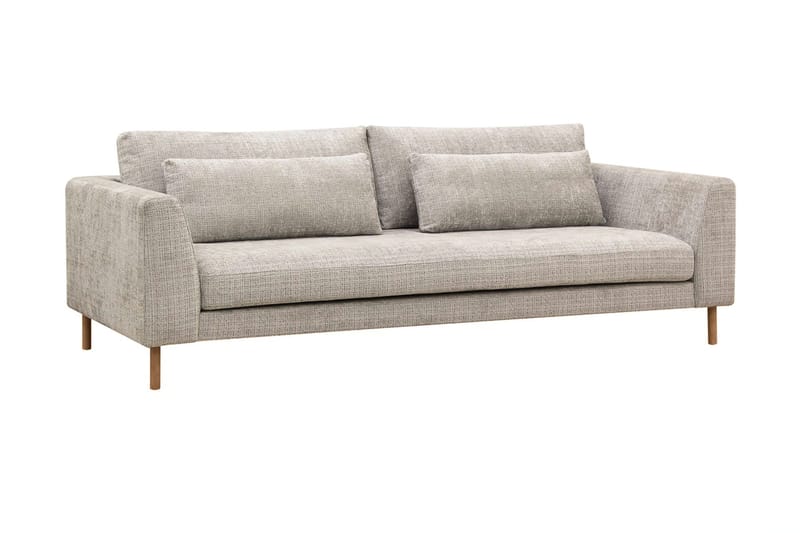 Florenz 3-seters Sofa i Chenille - Grå / Beige - Møbler - Sofaer - Sofa 3 seter