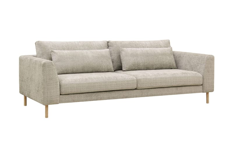 Florenz 3-seters Sofa i Chenille - Grå / Beige - Møbler - Sofaer - Sofa 3 seter