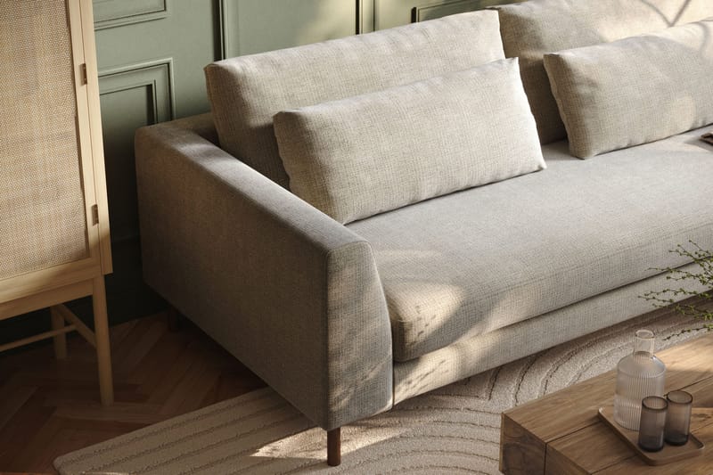 Florenz 3-seters Sofa i Chenille - Grå / Beige - Møbler - Sofaer - Sofa 3 seter
