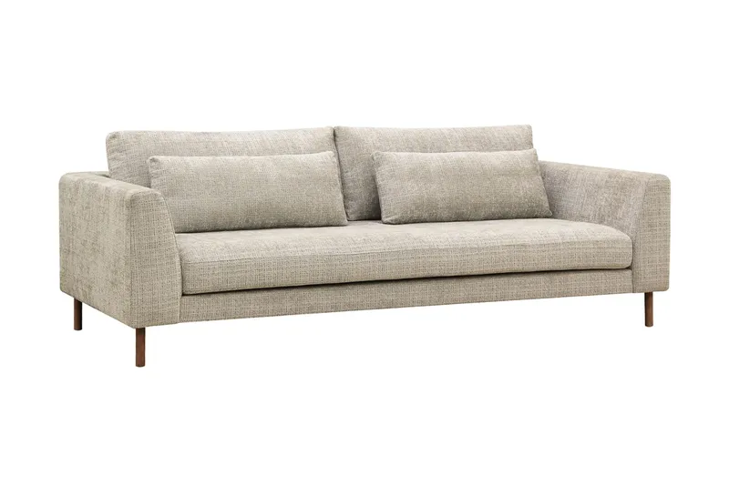 Florenz 3-seters Sofa i Chenille - Grå / Beige - Møbler - Sofaer - Sofa 3 seter
