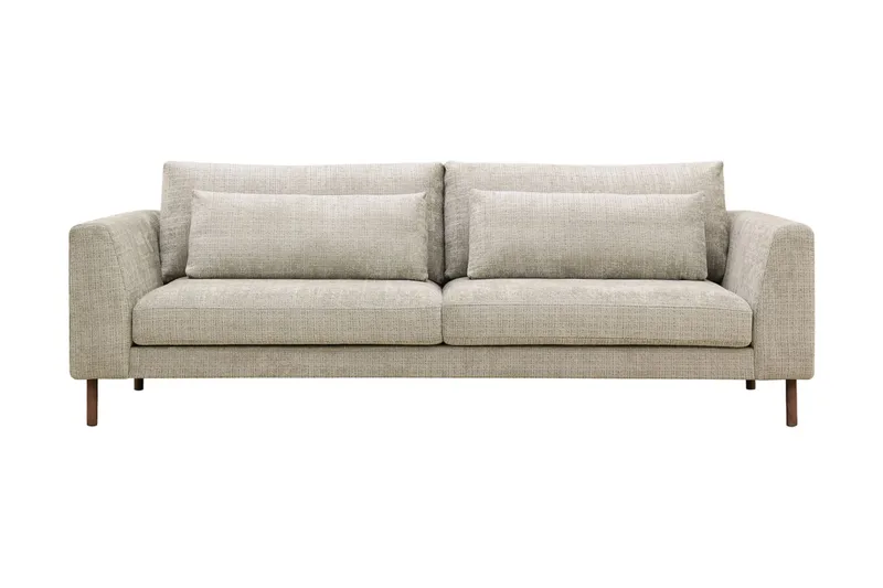 Florenz 3-seters Sofa i Chenille, Grå/Beige