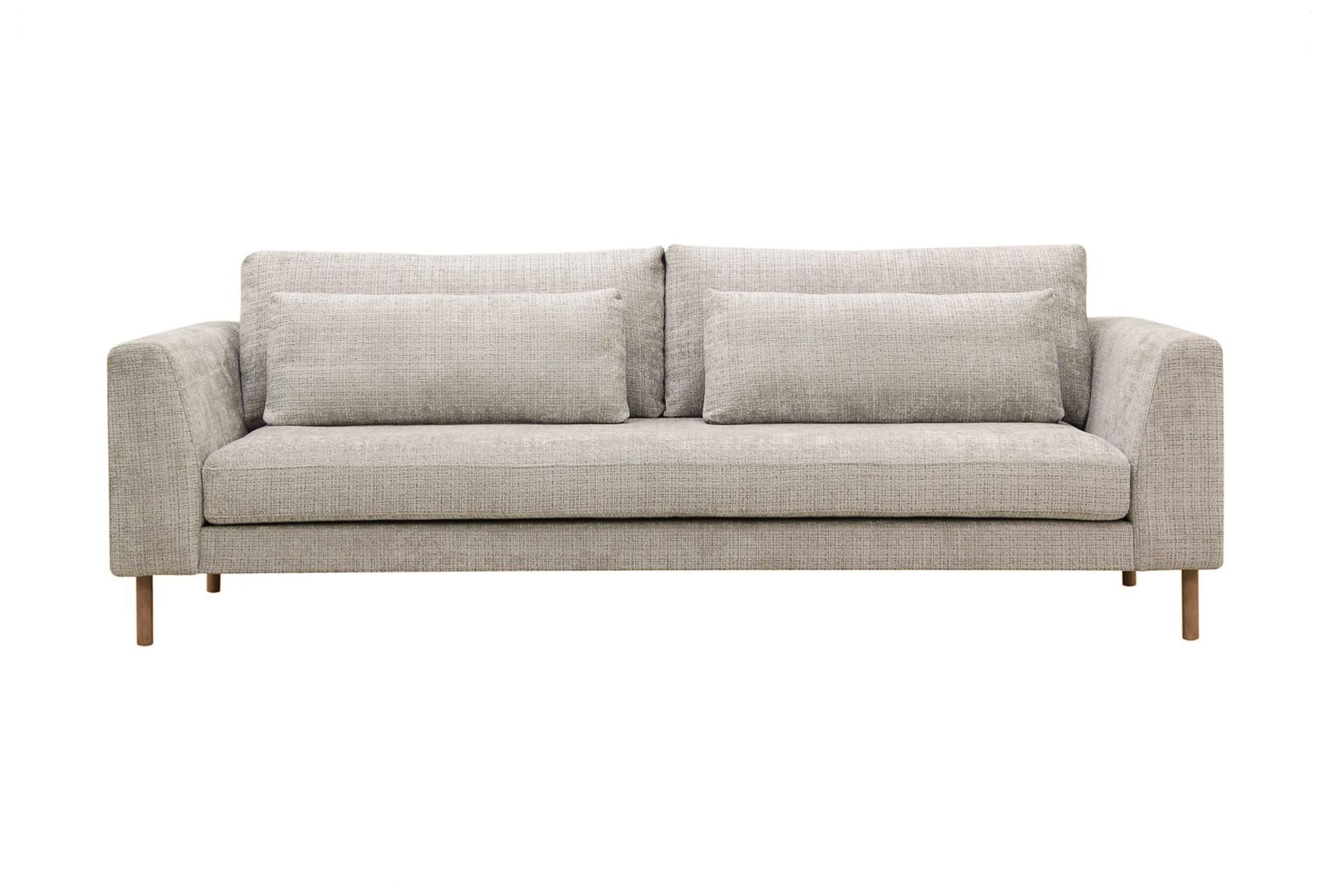 Florenz 3-seters Sofa i Chenille - Grå/Beige