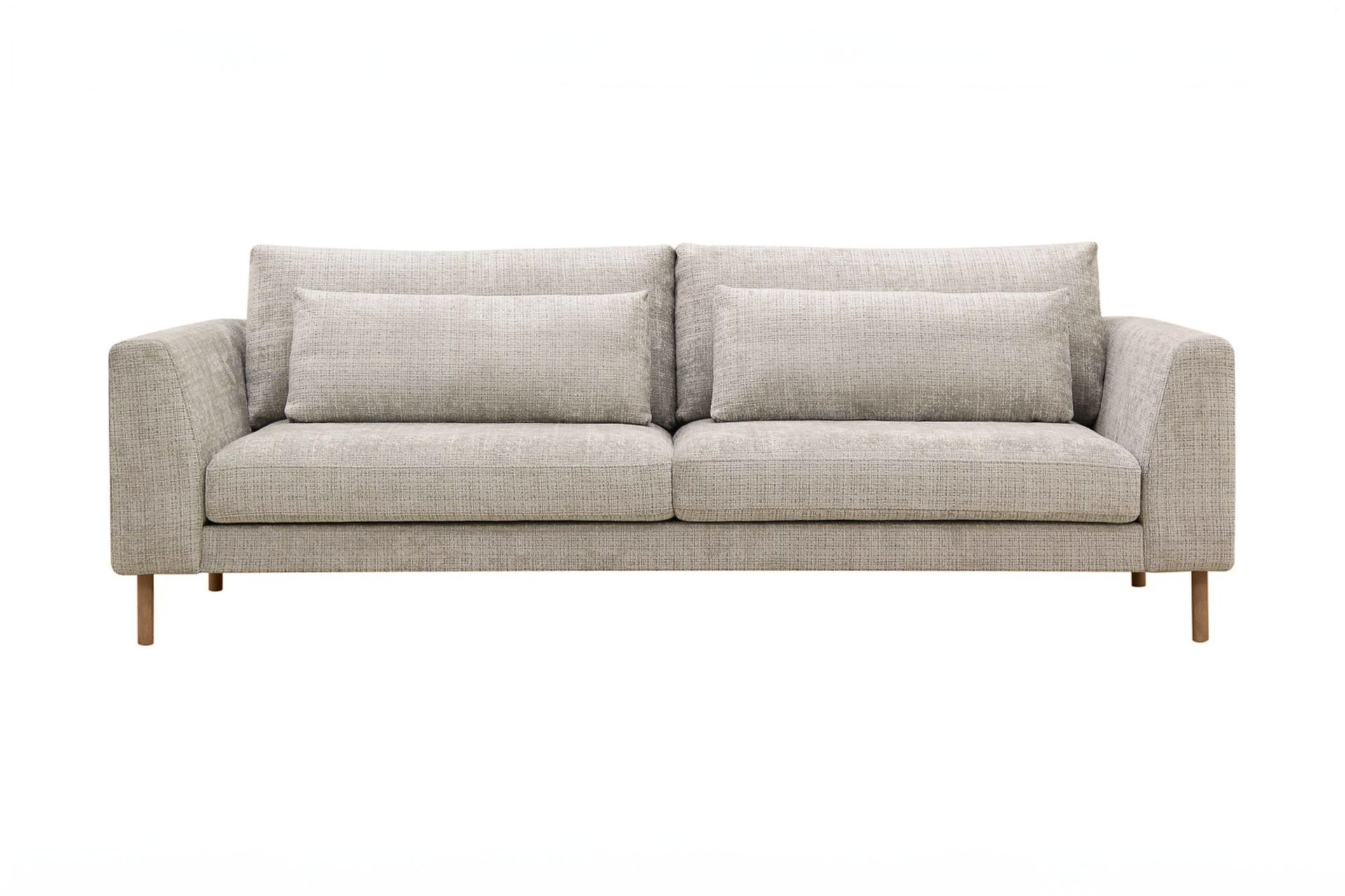 Florenz 3-seters Sofa i Chenille - Grå/Beige