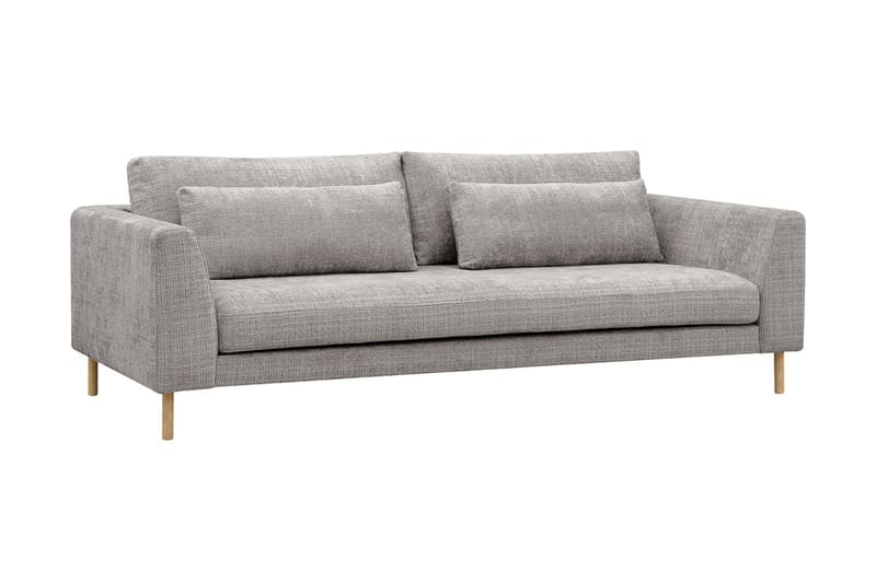 Florenz 3-seters Sofa i Chenille - Lys grå - Møbler - Sofaer - Sofa 3 seter
