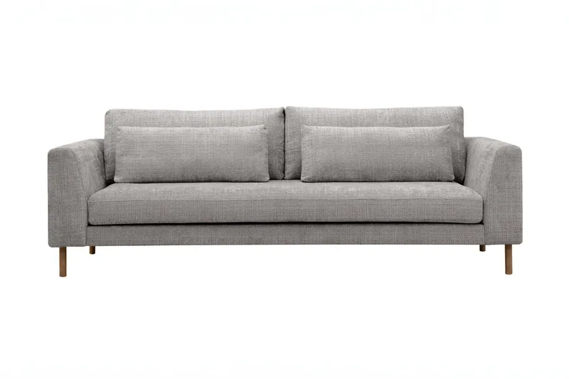 Florenz 3-seters Sofa i Chenille - Lys grå - Møbler - Sofaer - Sofa 3 seter