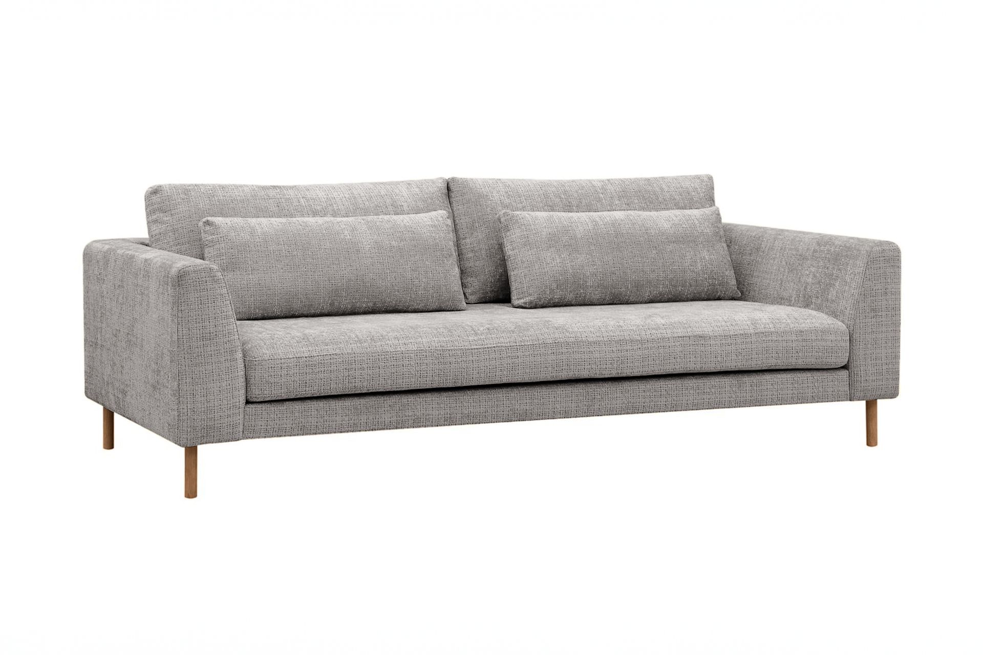 Florenz 3-seters Sofa i Chenille - Lys grå - Møbler - Sofaer - Sofa 3 seter