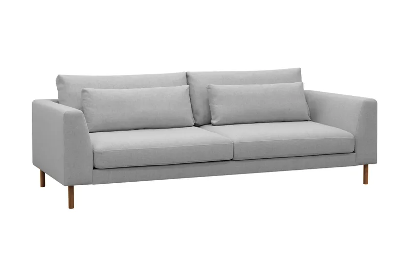 Florenz 3-seters Stoffsofa - Lys grå - Møbler - Sofaer - Sofa 3 seter