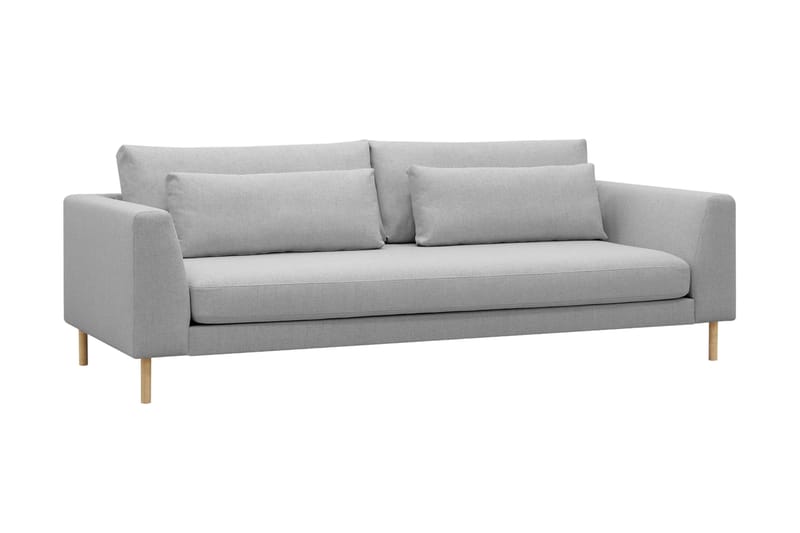 Florenz 3-seters Stoffsofa - Lys grå - Møbler - Sofaer - Sofa 3 seter