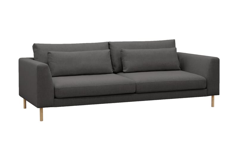 Florenz 3-seters Stoffsofa - Mørk grå - Møbler - Sofaer - Sofa 3 seter