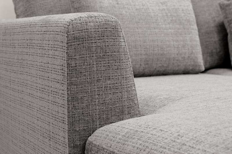 Florenz 4-seters Høyrevendt U-formet Sofa med Divan og Sjeselong i Chenille - Lys grå - Møbler - Sofaer - U-sofa