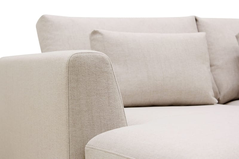 Florenz 4-seters Høyrevendt U-formet Sofa med Divan og Sjeselong i Stoff - Beige - Møbler - Sofaer - U-sofa
