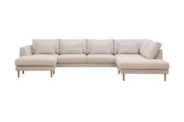 Florenz 4-seters Høyrevendt U-formet Sofa med Divan og Sjeselong i Stoff