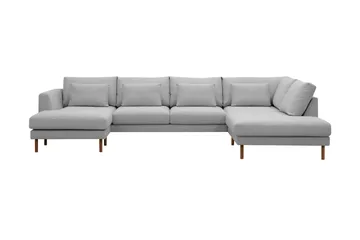 Florenz 4-seters Høyrevendt U-formet Sofa med Divan og Sjeselong i Stoff