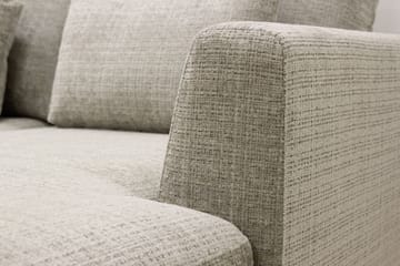 Florenz 4-seters Venstrevendt U-formet Sofa med Divan og Sjeselong i Chenille - Grå / Beige - Møbler - Sofaer - U-sofa