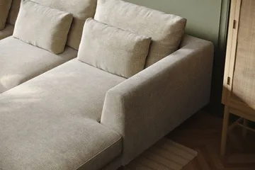 Florenz 4-seters venstrevendt U-formet sofa med divan og sjeselong i chenille - Grå/beige - Møbler - Sofaer - U-sofa