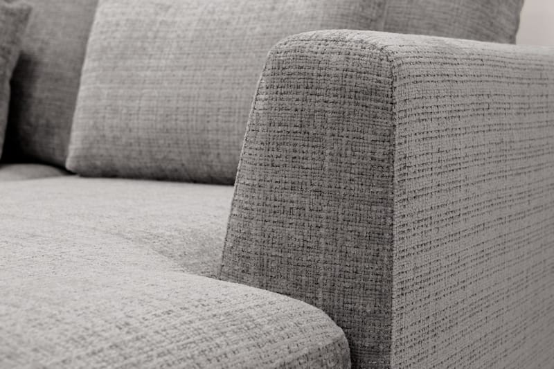 Florenz 4-seters Venstrevendt U-formet Sofa med Divan og Sjeselong i Chenille - Lys grå - Møbler - Sofaer - U-sofa