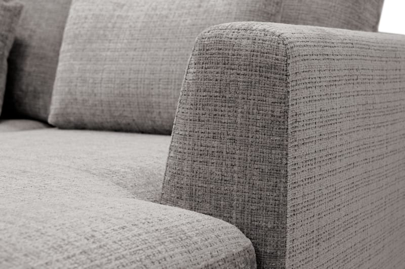 Florenz 4-seters Venstrevendt U-formet Sofa med Divan og Sjeselong i Chenille - Lys grå - Møbler - Sofaer - U-sofa