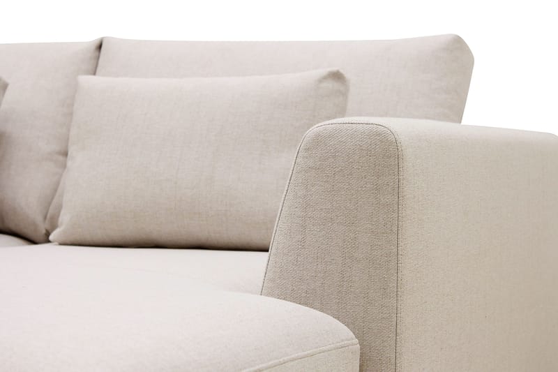 Florenz 4-seters Venstrevendt U-formet Sofa med Divan og Sjeselong i Stoff - Beige - Møbler - Sofaer - U-sofa