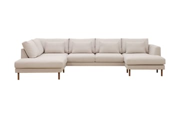 Florenz 4-seters Venstrevendt U-formet Sofa med Divan og Sjeselong i Stoff