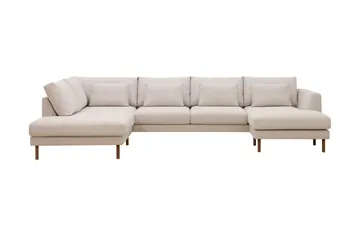 Florenz 4-seters Venstrevendt U-formet Sofa med Divan og Sjeselong i Stoff