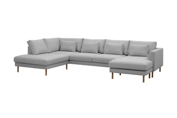 Florenz 4-seters Venstrevendt U-formet Sofa med Divan og Sjeselong i Stoff - Lysegrå - Møbler - Sofaer - U-sofa