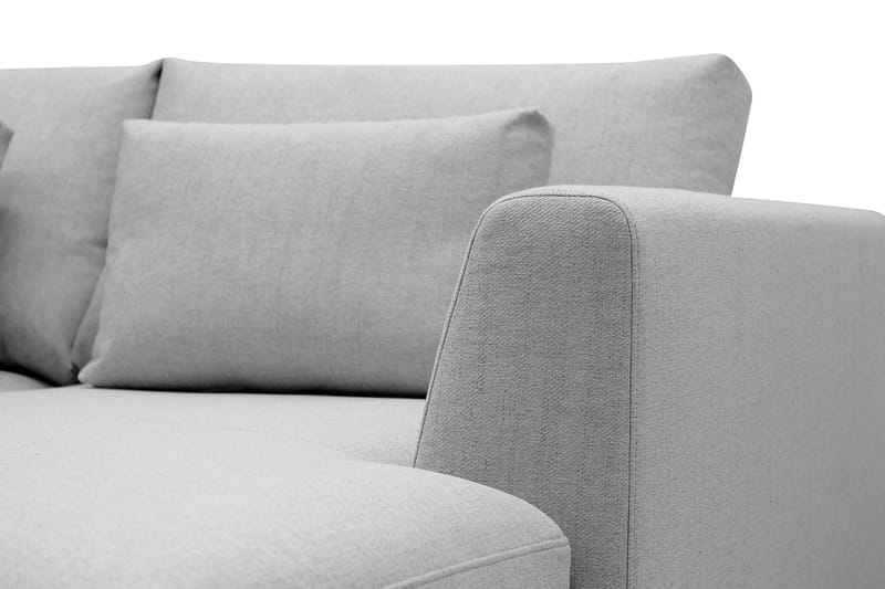 Florenz 4-seters Venstrevendt U-formet Sofa med Divan og Sjeselong i Stoff - Lysegrå - Møbler - Sofaer - U-sofa