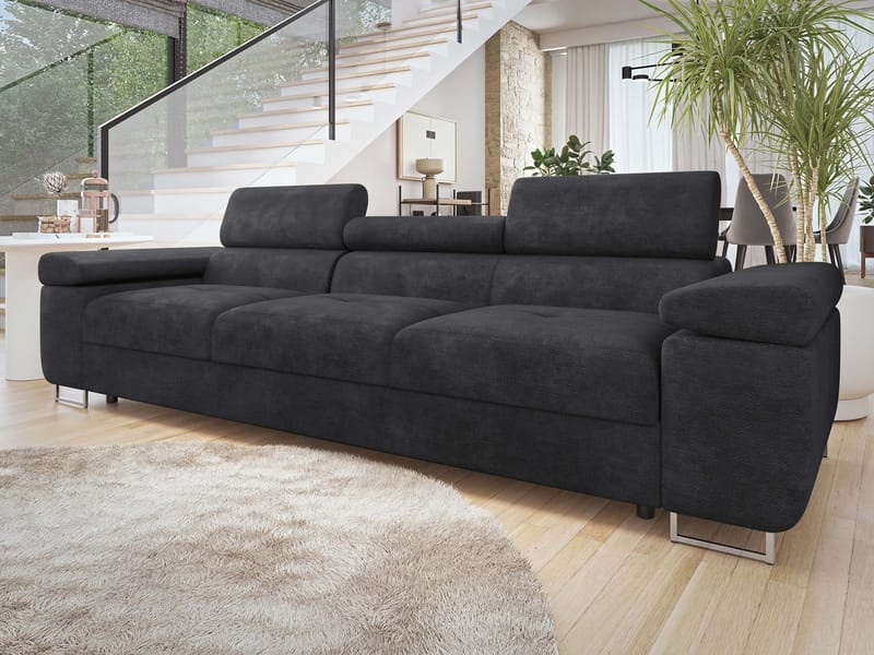 Gabina 3-seters sofa - svart - Møbler - Sofaer - Sofa 3 seter
