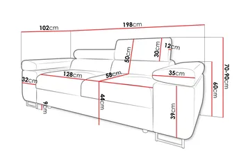 Gabina Sofa 2-seter - Oransje - Møbler - Sofaer - 2 seter sofa