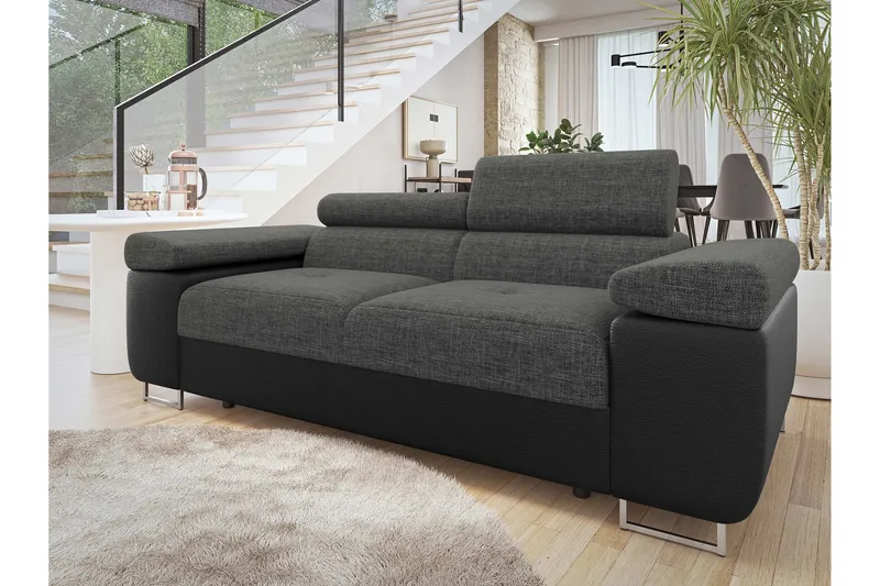 Gabina Sofa 2-seter - Svart/Grå - Møbler - Sofaer - Skinnsofaer