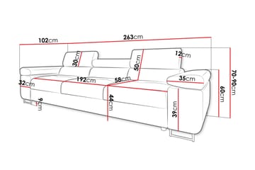 Gabina Sofa 3-seter - Grønn - Møbler - Sofaer - Sofa 3 seter