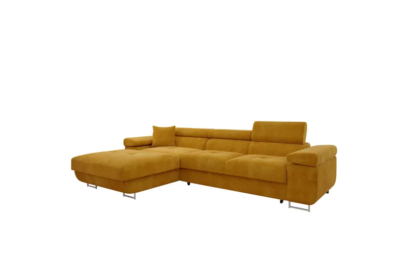 Gabina Sofa med Divan 3-seter, Gul